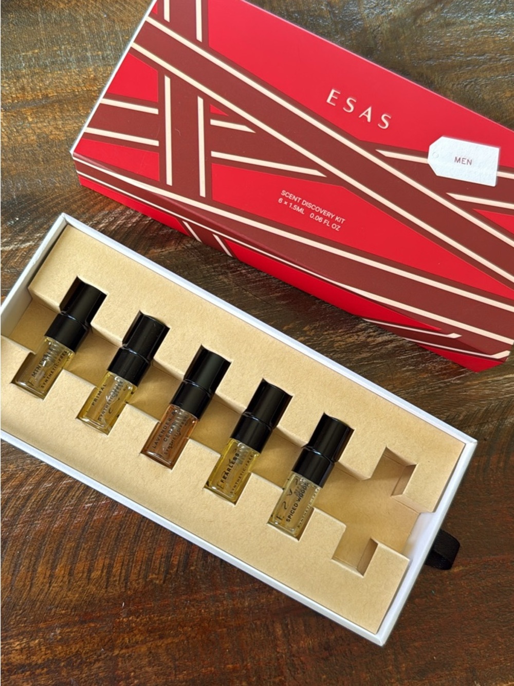 ESAS Men Scent Discovery Kit – Red Gift Box with 5 Sample Vials + $55 gift card